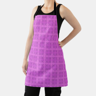 Tablier Art déco lilas vif géométrique