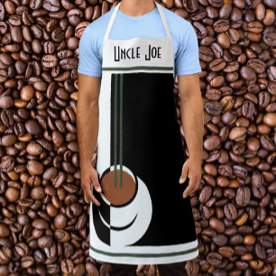 Tablier Art Déco vintage, Tasse de café avec vapeur