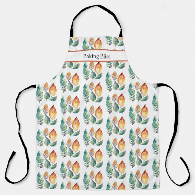 Tablier Art du feuillage à feuillage persistant et en ambr (Recto)