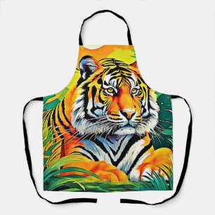 Tablier Art du Tigre Tropical
