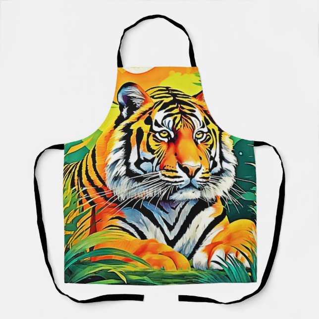 Tablier Art du Tigre Tropical (Recto)