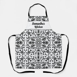 Tablier Art folklorique floral Impression personnalisée