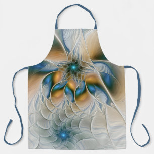 Tablier Art fractal abstrait et aérien avec du bleu