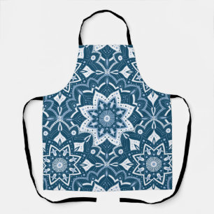 Tablier Art Islamique sans couture Bleu coloré