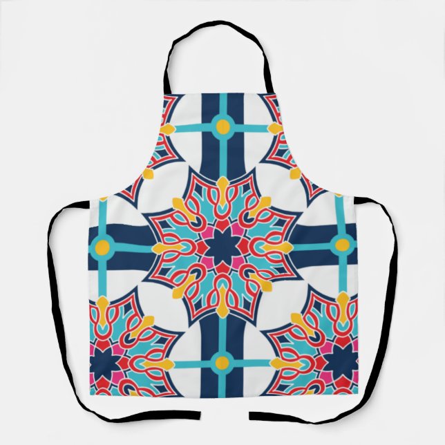 Tablier Art Islamique sans couture coloré (Recto)