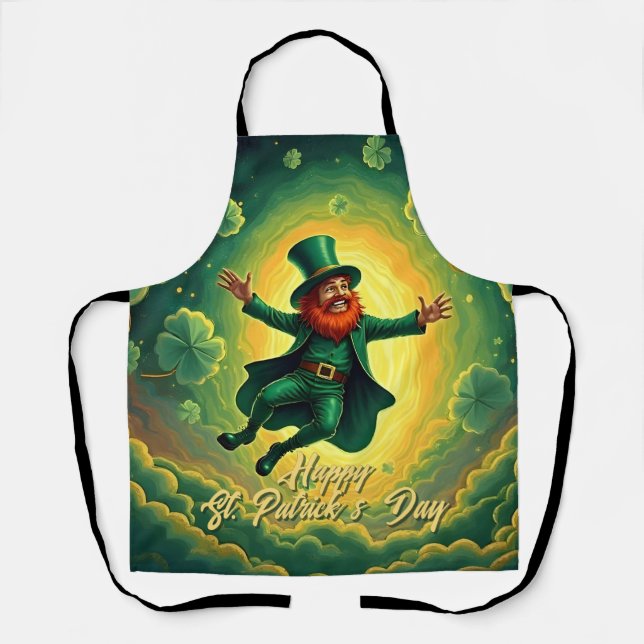 Tablier Art magique de la Saint-Patrick par un lutin (Recto)
