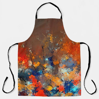 Tablier Art moderne. Oeuvre colorée contemporaine. Couleur