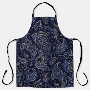 Tablier Art Nouveau Floral Denim Design
