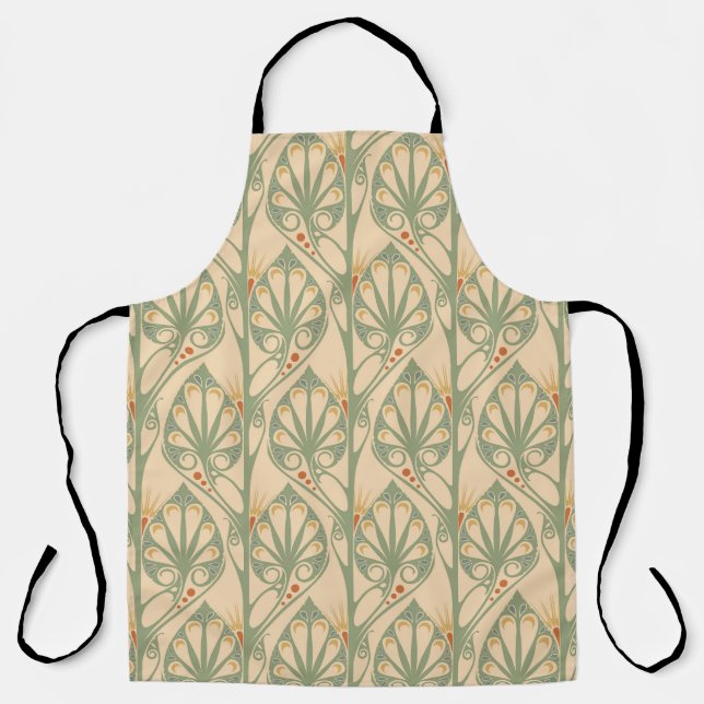 Tablier Art Nouveau, Retro Fond d'écran design. (Recto)