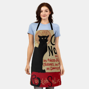 Tablier Art Nouveau vintage, Ce Soir Conversation Noir Cha