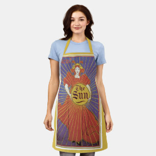Tablier Art Nouveau vintage, Journal Le Soleil de New York