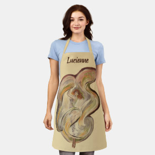 Tablier Art Nouveau vintage, La Loie Fuller Danseur Modern