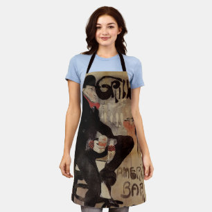 Tablier Art Nouveau vintage Le Grillon, Bière Boire Homme