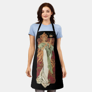 Tablier Art Nouveau vintage par Mucha, Champagne Party
