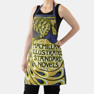 Tablier Art Nouveau vintage, plume de paon Macmillan