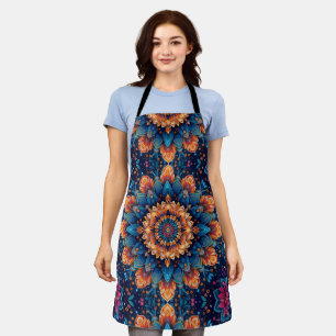 Tablier Art numérique Fleur Mandala Style-23907.