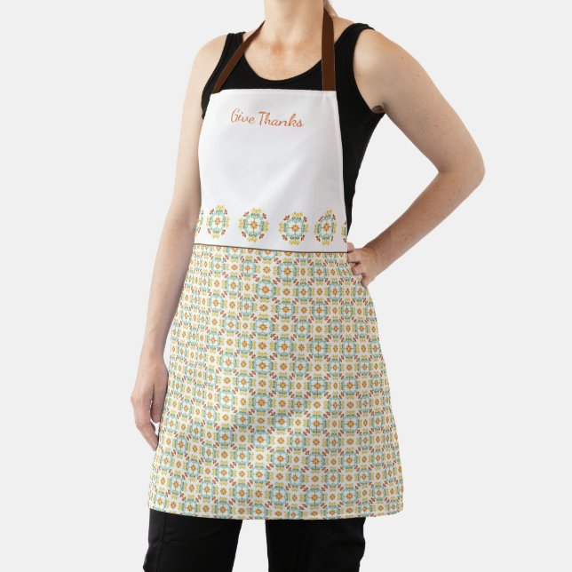 Tablier Art populaire Chrysanthemum Automne Motif Apron (Insitu)