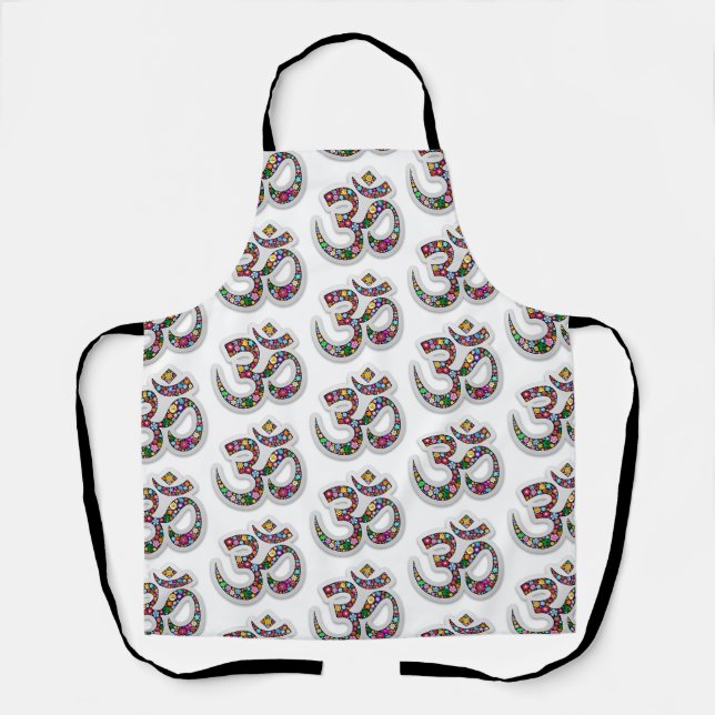 Tablier Art symbolique floral Namaste (Recto)