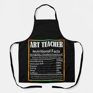 Tablier Art Teacher Facts Funny Artist Lover Grap