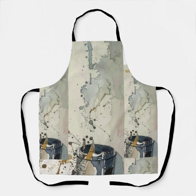 Tablier Artisan Peintre Artisanat Peinture Art Cool Inhabi (Recto)
