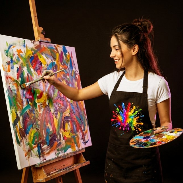 Tablier Artiste Peintre Coloré Peinture  (Créateur téléchargé)