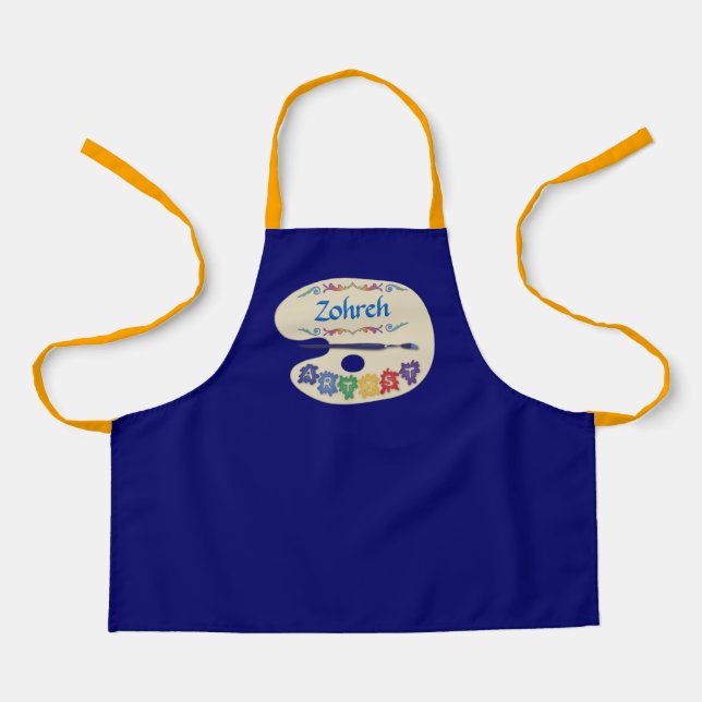 Tablier Artistes Palette Enfants Peinture Smock Apron (Recto)