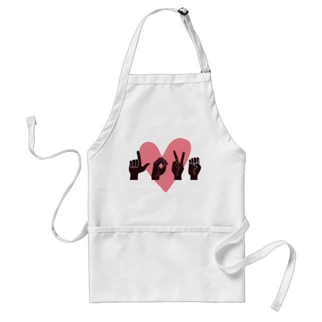Tablier ASL Love IV - Saint-Valentin (Devant)