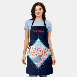 Tablier Aspen Colorado Retro Skier Vintage USA Ski