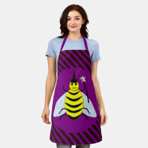 Tablier Assistant Abeille magique d'Halloween Purple et ba