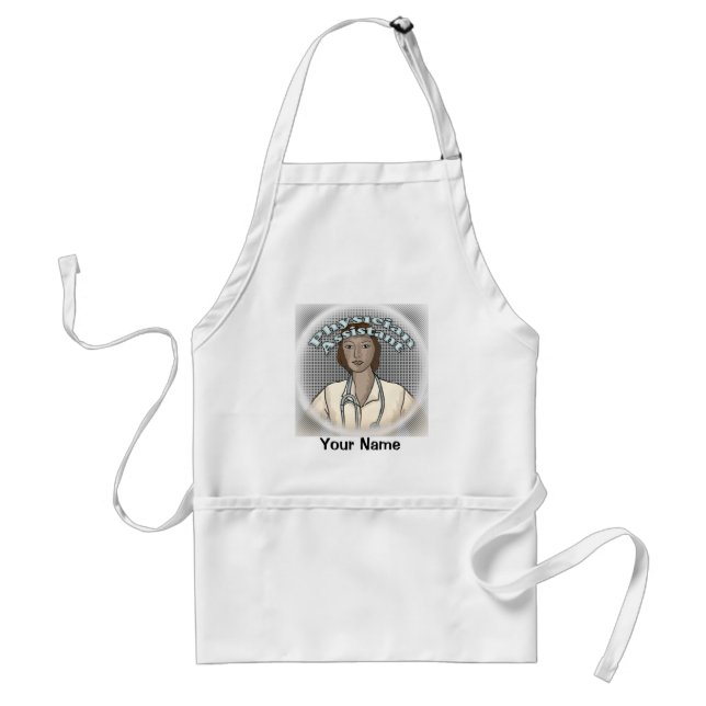 Tablier Assistant de médecin femme noire (Devant)