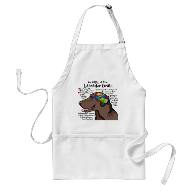 Tablier Atlas de cerveau de Labrador de chocolat (Devant)