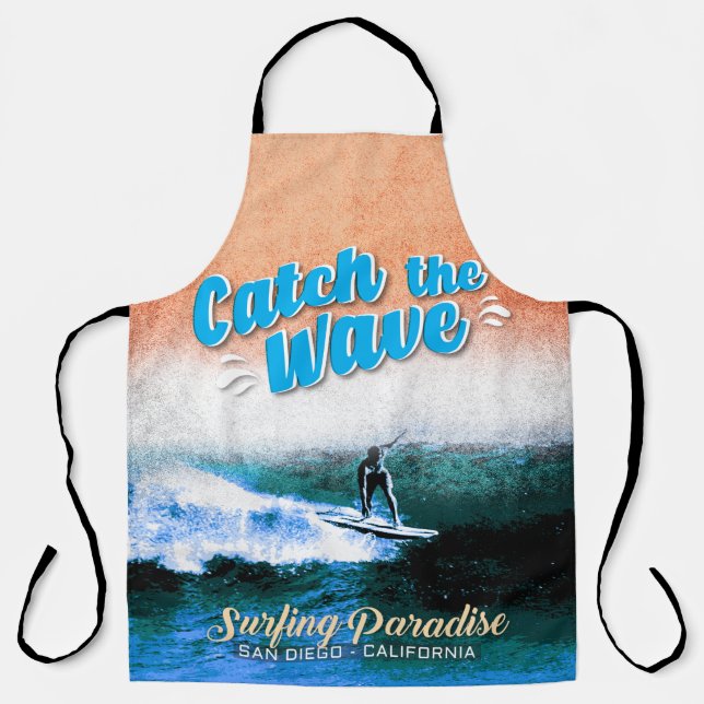 Tablier Attrapez la Vague - Paradis du Surf (Recto)