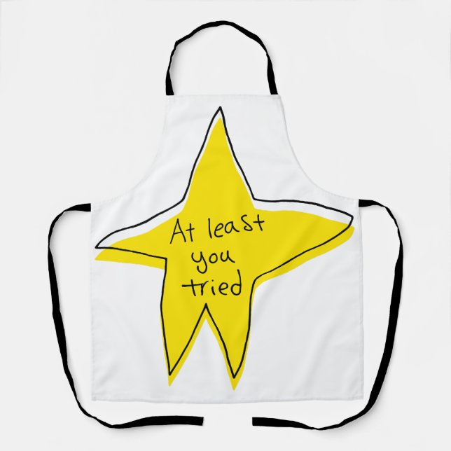 Tablier Au Moins Vous Avez Essayé - Yellow Star (Recto)