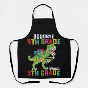 Tablier Au revoir 4e année Bonjour 5e année T Rex Dinosaur