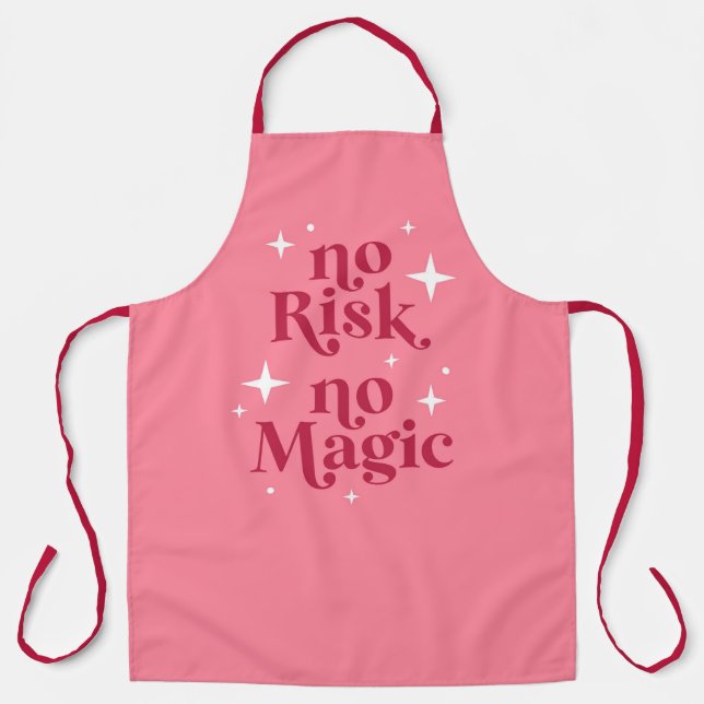 Tablier Aucun risque Aucun rose magique (Recto)