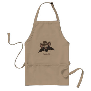 Tablier Austin Texas Cute Cartoon Cowboy Bat