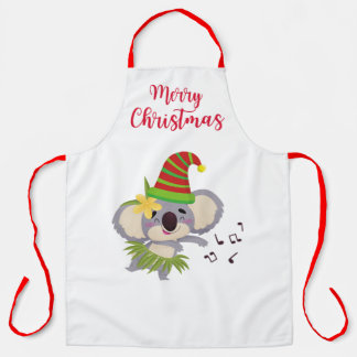 Tablier Australian Christmas Cute Dancing Koala Design