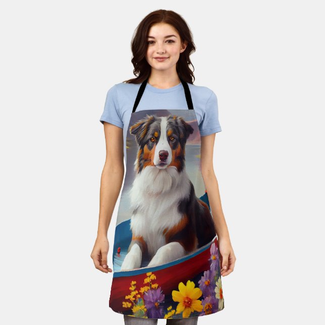 Tablier Australian Shepherd sur pagaie : Une aventure pitt (Porté)