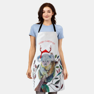 Tablier Australie Noël Koala Santa Hat Rouge Vert