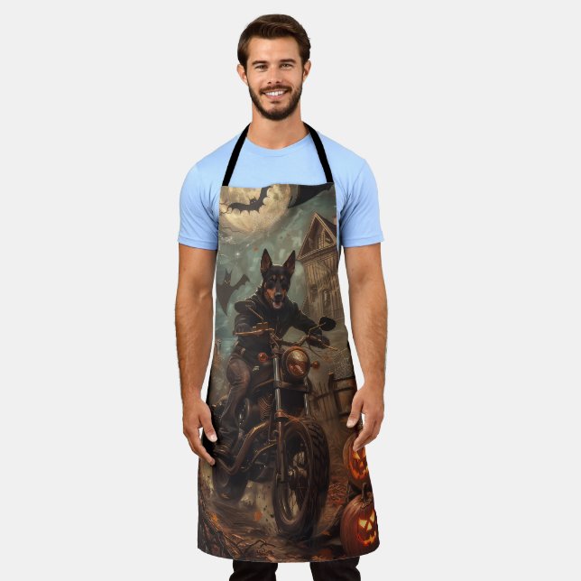 Tablier Australien Kelpie équitation moto Halloween (Porté)