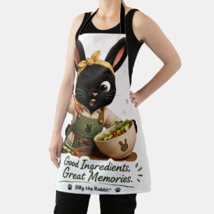 Tablier Autocollant de lapin Bon Ingrédients, Grands Souve