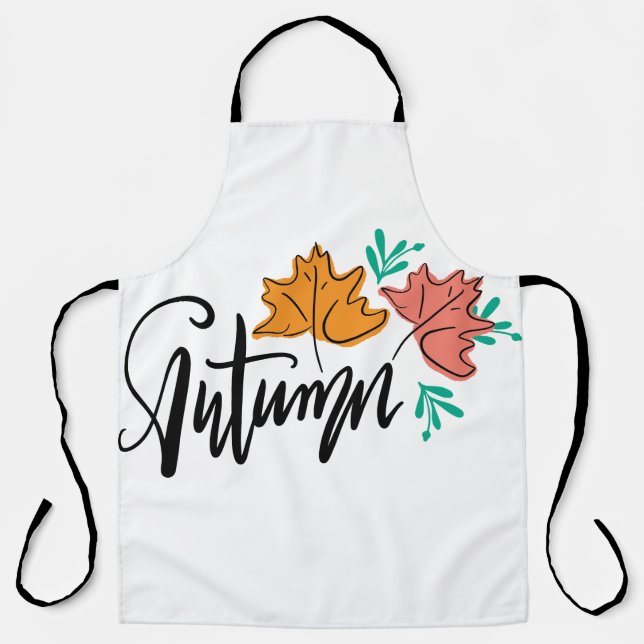 Tablier Automne avec Feuille (Recto)