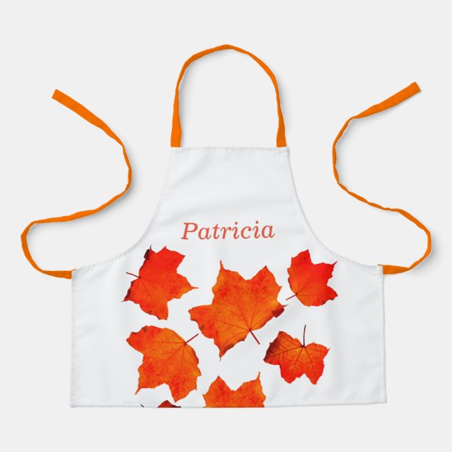 Tablier Automne Feuilles Orange Profond Automne Thankgivin (Recto)