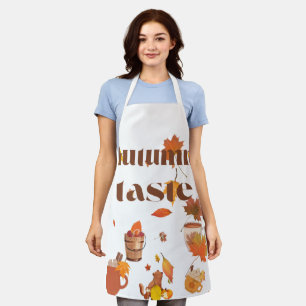 Tablier Automne Goûter Automne Harvest Apron avec Café & M
