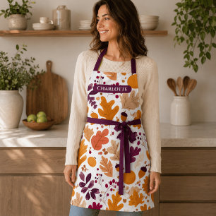Tablier Automne Personnalisé – Feuilles & Glands D'automne