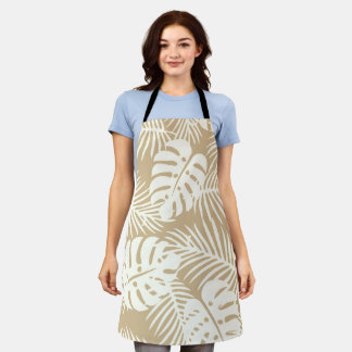 Tablier automne tropical, motifs de feuilles d'été