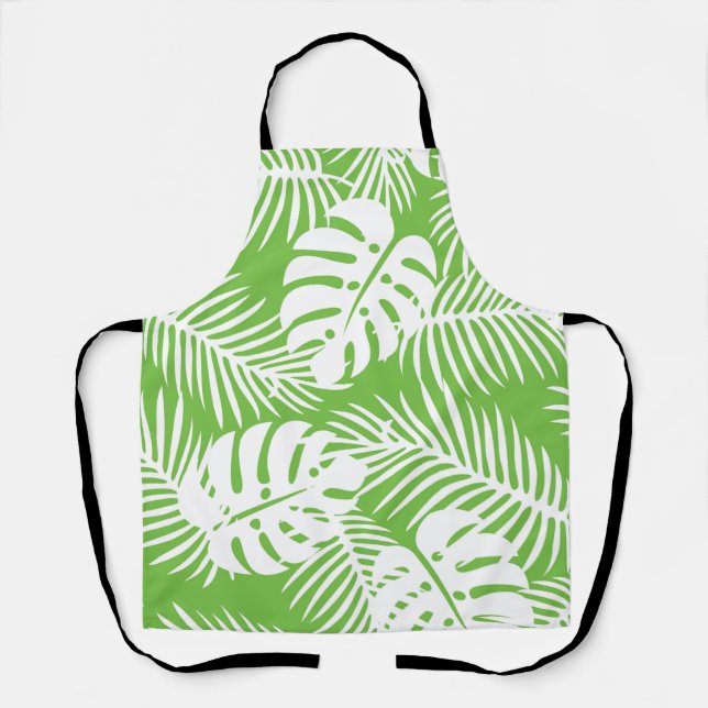 Tablier automne tropical, motifs de feuilles d'été (Recto)