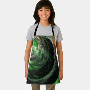 Tablier Autour du World Green Abstrait Art Apron