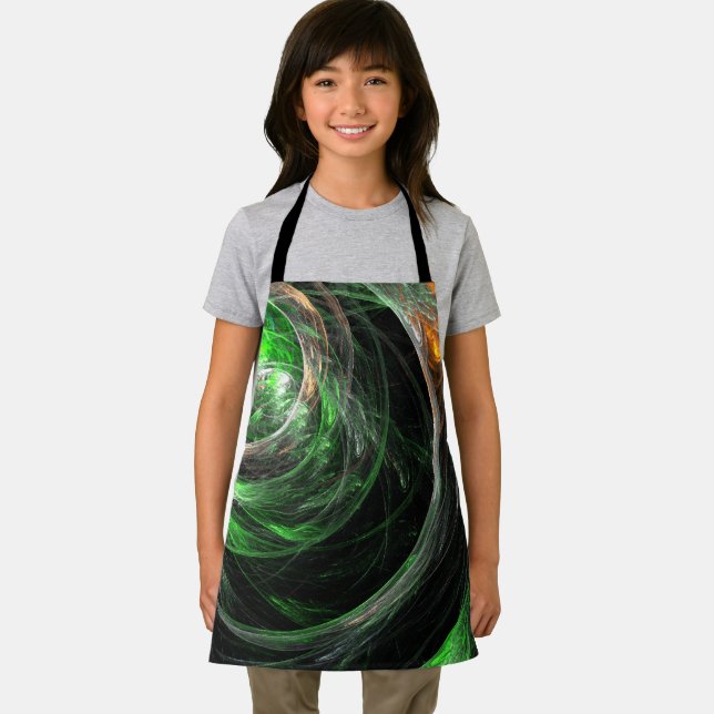 Tablier Autour du World Green Abstrait Art Apron (Insitu)