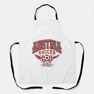 Tablier Autriche Football 2026 Football Gras Pays Typograp